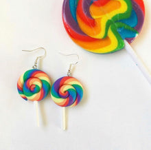 Load image into Gallery viewer, Rainbow Lollipop Earrings