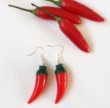 Load image into Gallery viewer, Red Hot Chilli Pepper Earrings