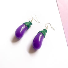 Load image into Gallery viewer, Eggplant Earrings