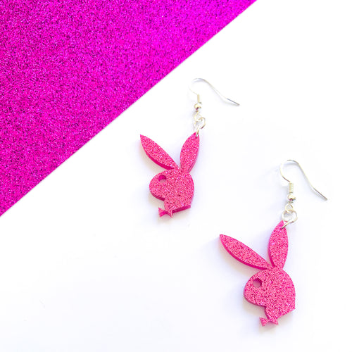 Pretty In Pink Playboy Earrings