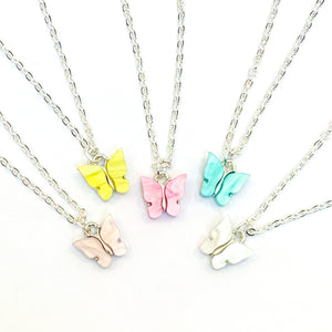 Pastel Butterfly Necklaces